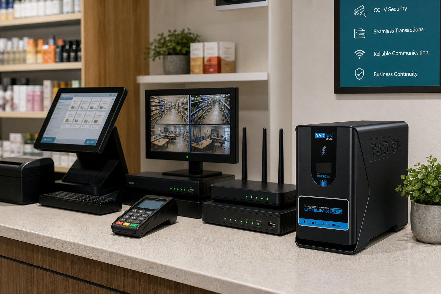 YADON MAGIC UPS supporting shop and office systems